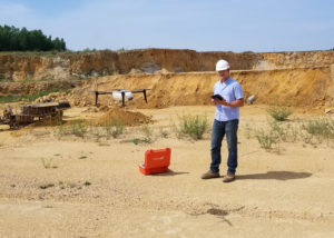 Single operator drone deployment for mine surveying